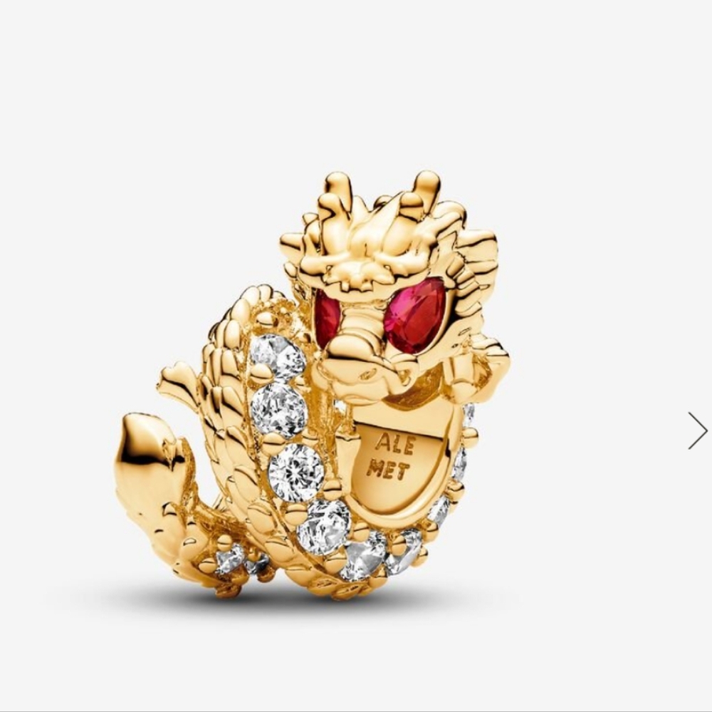 Pandora Gold Dragon Charm